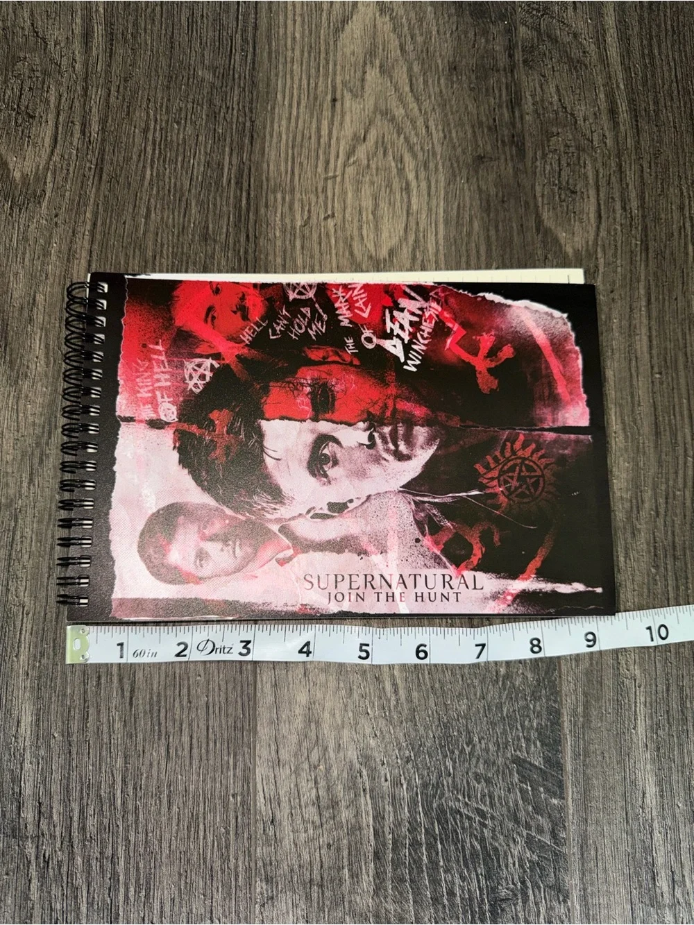 Supernatural Spiral Recipe Notebook - Red & Black Dean Winchester Art